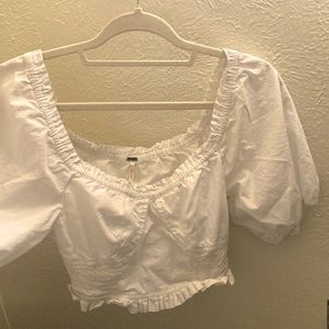 White  milkmaid style top
